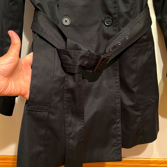 Banana Republic Factory black cotton trench coat - Picture 4 of 17